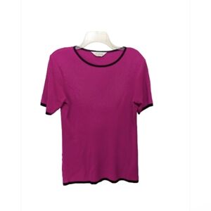 Exclusively Misook Short Sleeve Top S Vintage Old Money Mature #32